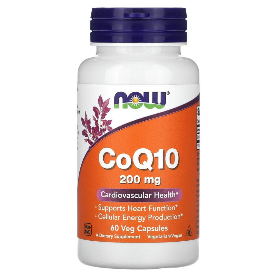 ���� ������ (Iherb) NOW Foods, �������Q10, 200 ��, 60 ������������ ������, ������ �� 3690 ���