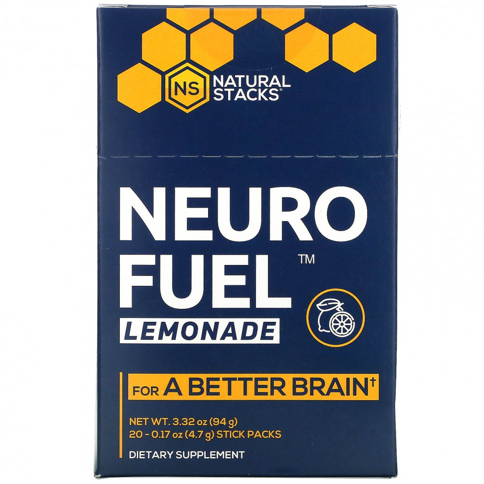 ���� ������ (Iherb) Natural Stacks, Neuro Fuel Lemonade, 20 Stick Packs, 0.17 oz ( 4.7 g) Each, ������ �� 6810 ���
