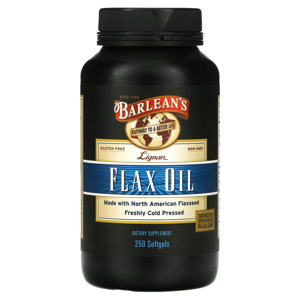 ���� ������ (Iherb) Barlean's, ������� ����� � ����������� �������, 250 ������ ��������, ������ �� 6490 ���