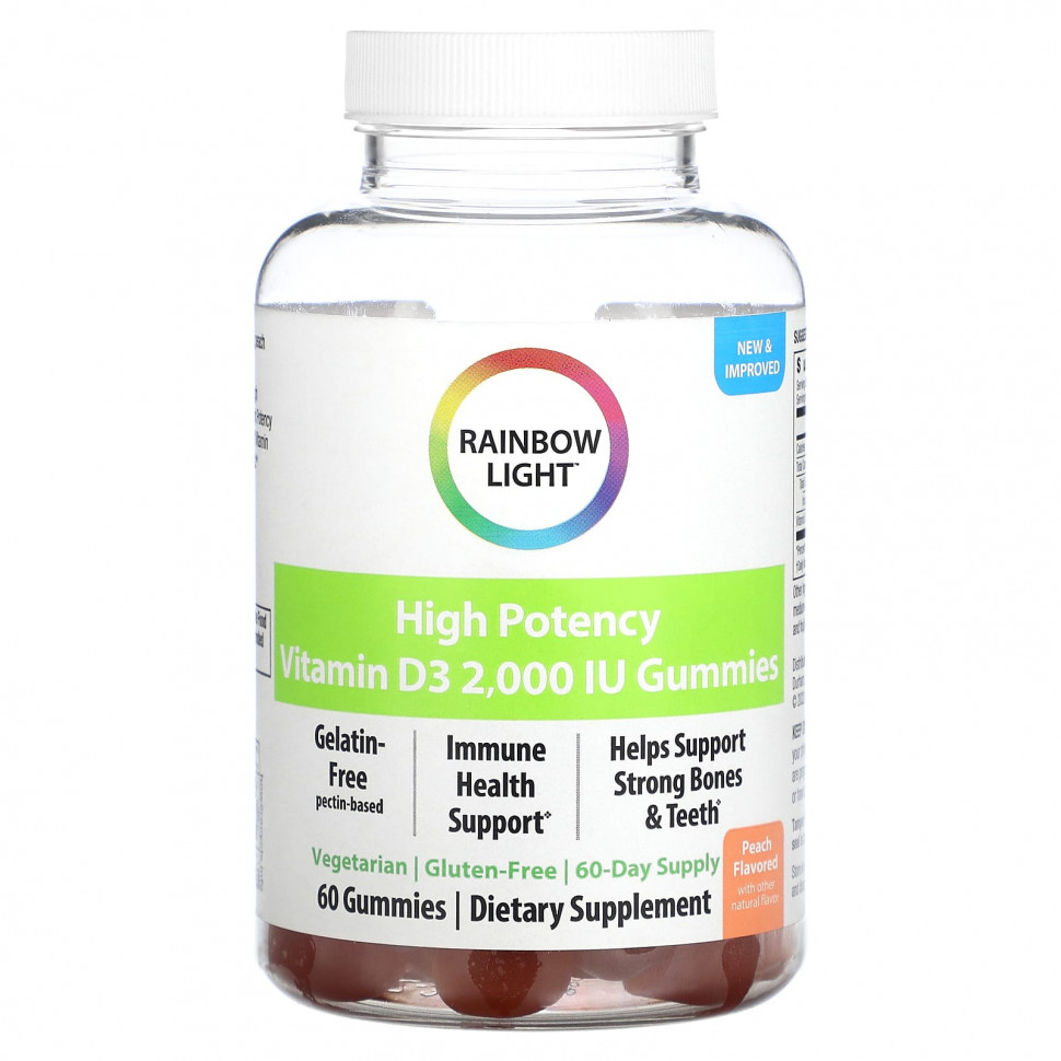���� ������ (Iherb) Rainbow Light, ����������������� ������� D3, ������, 2000 ��, 60 ����������� ��������, ������ �� 2980 ���