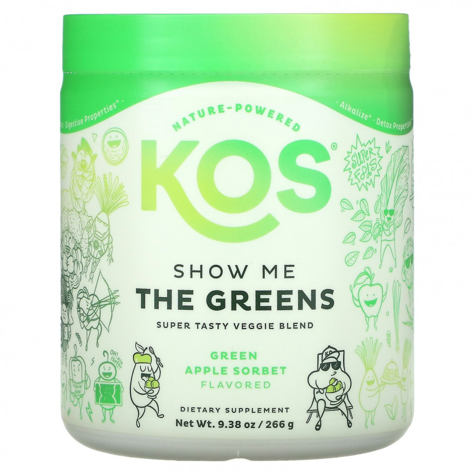 ���� ������ (Iherb) KOS, Show Me The Greens, ������������ �������������� �����, ������ �� �������� ������, 266 � (9,38 �����), ������ �� 6480 ���