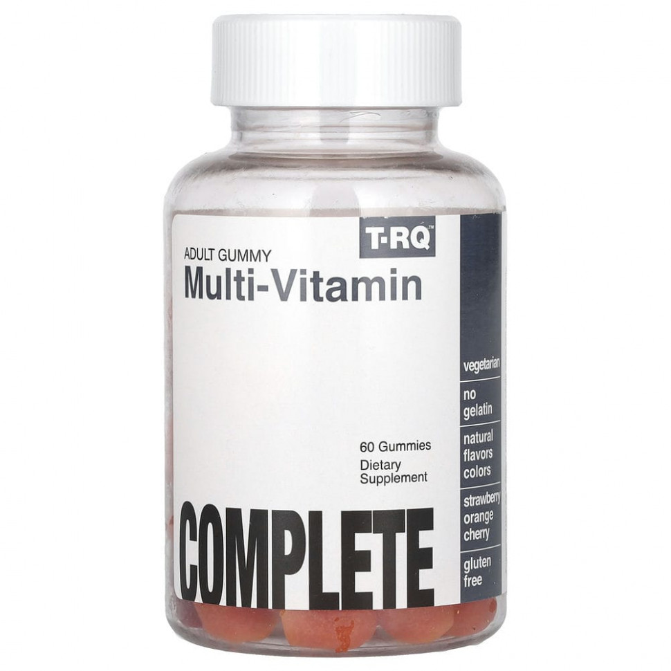 ���� ������ (Iherb) T-RQ, Adult Gummy, Multivitamin, Complete, Strawberry Orange Cherry Flavor, 60 Gummies, ������ �� 2050 ���