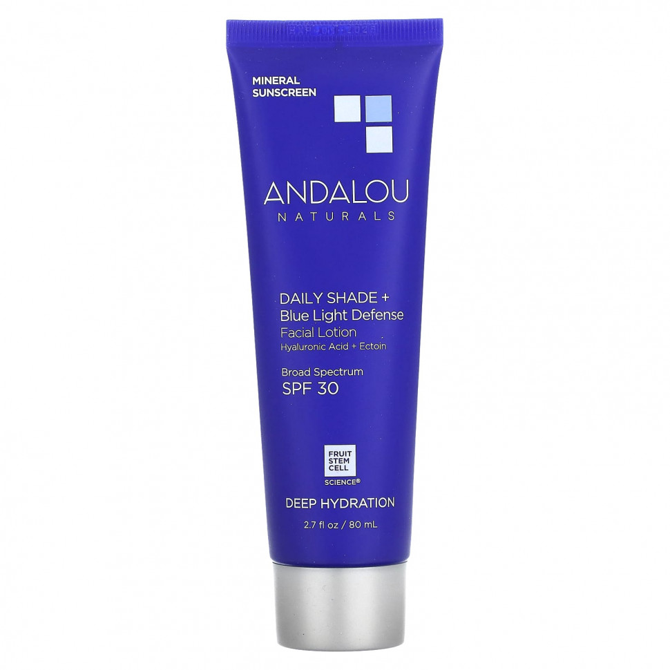 ���� ������ (Iherb) Andalou Naturals, Daily Shade + ������ ��� ����, ������ �� ������ �����, SPF 30, �������� ����������, 80 �� (2,7 ����. �����), ������ �� 3420 ���