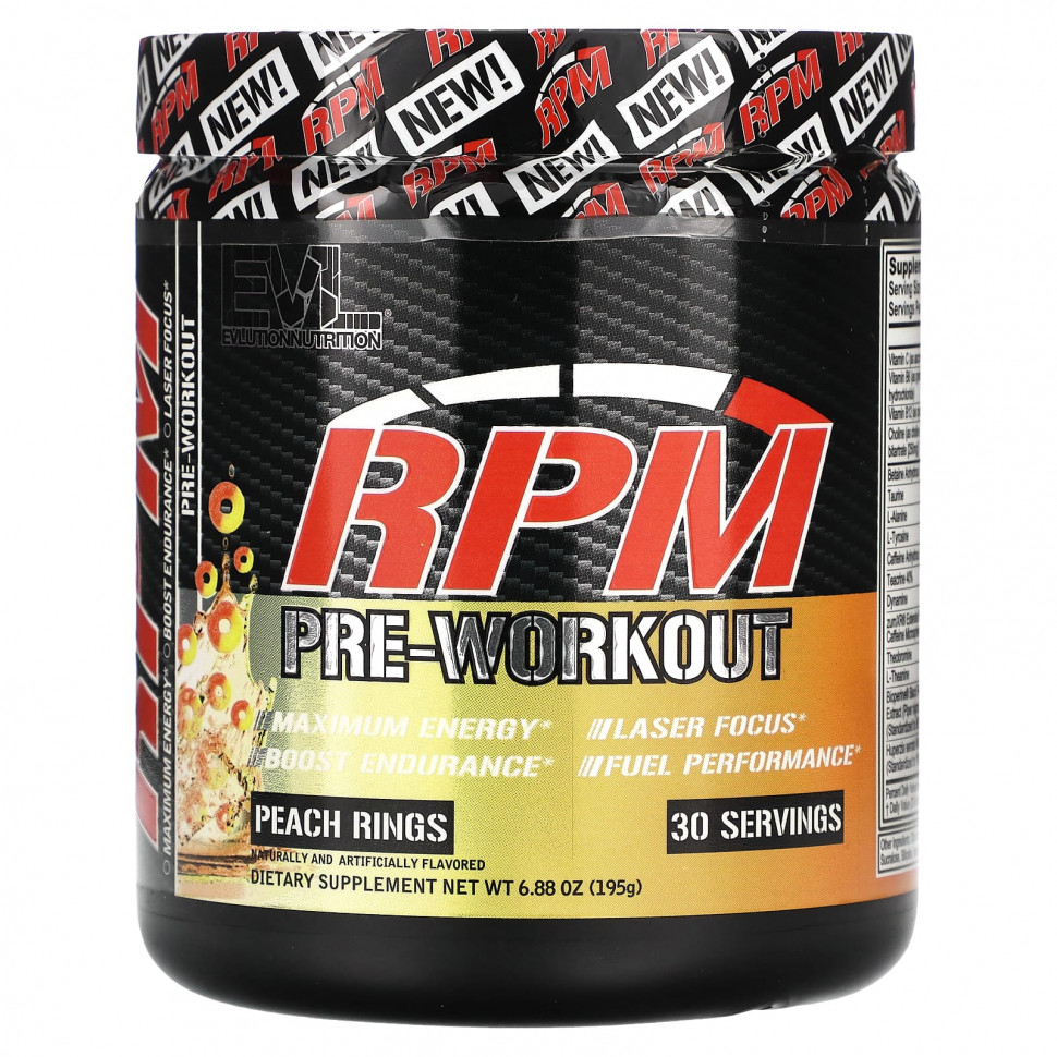 ���� ������ (Iherb) EVLution Nutrition, RPM, ����� �����������, ���������� ������, 195 � (6,88 �����), ������ �� 5180 ���
