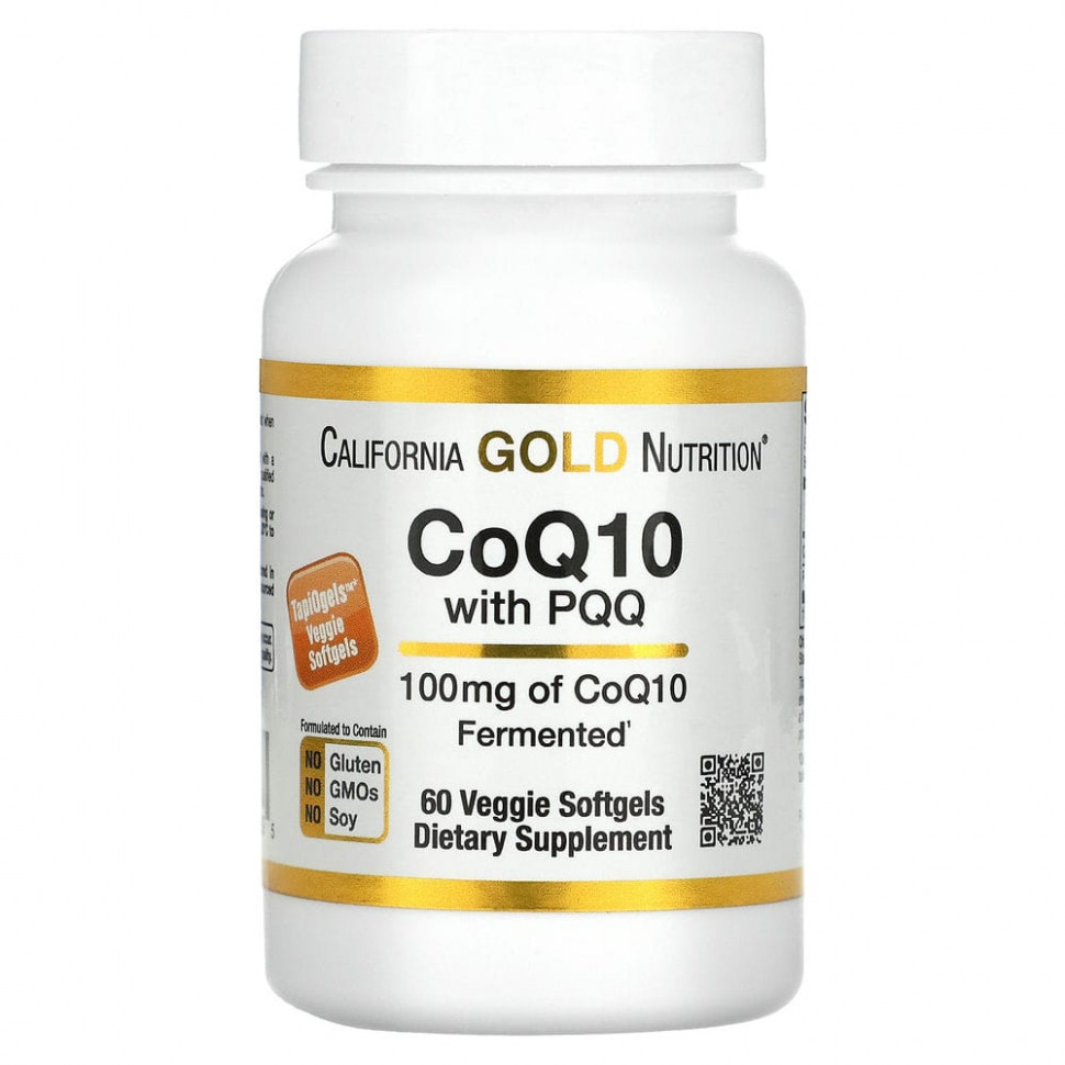 ���� ������ (Iherb) California Gold Nutrition, ������� Q10 � ��������������������� (PQQ), 100 ��, 60 ������������ ������, ������ �� 3080 ���