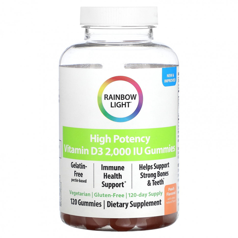 ���� ������ (Iherb) Rainbow Light, ����������������� ������� D3, ������, 2000 ��, 120 ����������� ��������, ������ �� 4680 ���