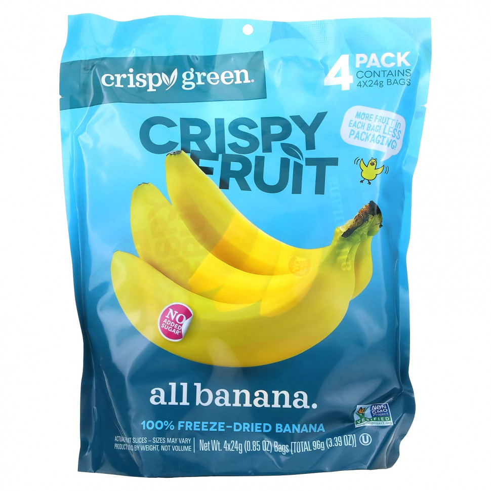 ���� ������ (Iherb) Crispy Green, Crispy Fruit, ��������� ��������� �������, 4 �������� �� 24 � (0,85 �����), ������ �� 2640 ���