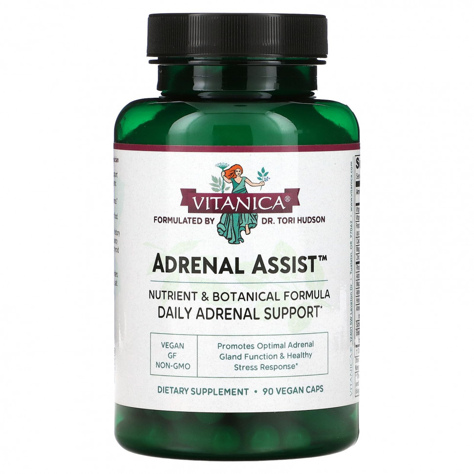 ���� ������ (Iherb) Vitanica, Adrenal Assist, �������� ��� ������������ ����������� �������������, 90 �������������� ������, ������ �� 5410 ���
