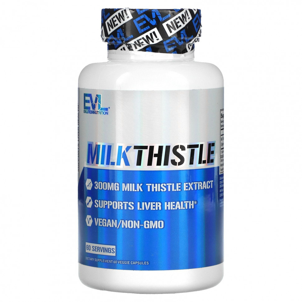���� ������ (Iherb) EVLution Nutrition, Milk Thistle, 300 mg, 60 Veggie Capsules, ������ �� 1610 ���