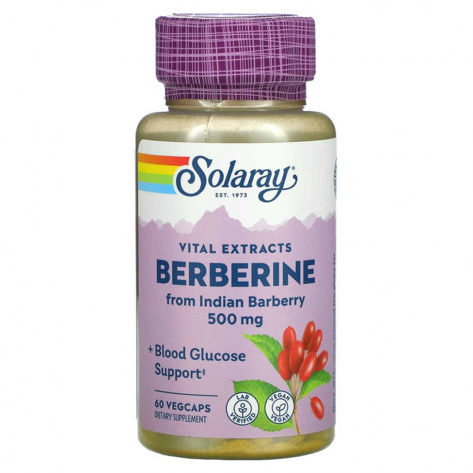   (Iherb) Solaray, Berberine, 500mg, 60 VegCaps,   3130 