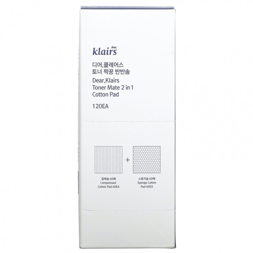 ���� ������ (Iherb) Dear, Klairs, Toner Mate 2 � 1 ������ ������, 60 ������ / 60 �������� ������ ������, ������ �� 1180 ���