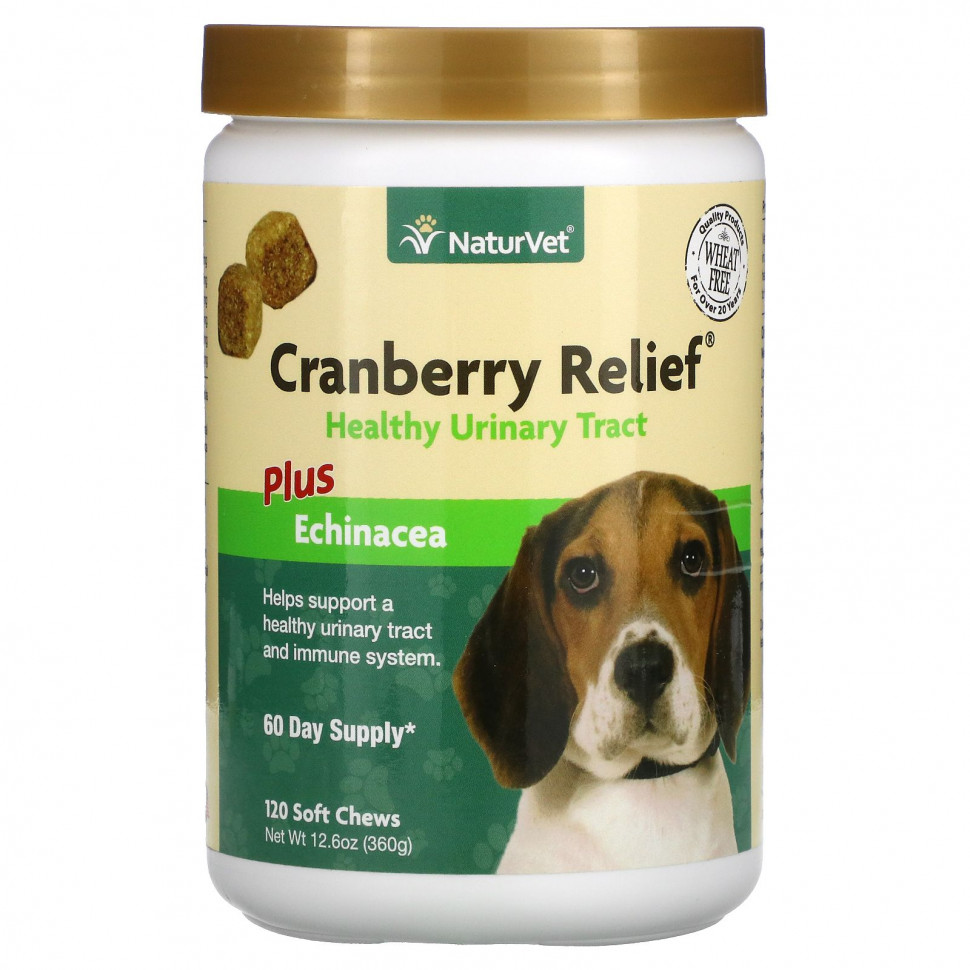 ���� ������ (Iherb) NaturVet, Cranberry Relief Plus, ��������, ��� �����, 120 ����������� ��������, 360 � (12,6 �����), ������ �� 4040 ���