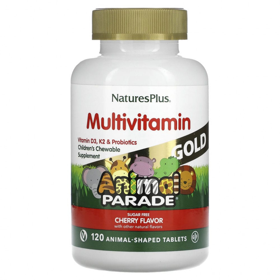 ���� ������ (Iherb) NaturesPlus, Source of Life, Animal Parade Gold, ������� ��� ����� � ���������������� � ���������������, ����������� ������������ �������, 120 �������� � ����� ��������, ������ �� 4630 ���