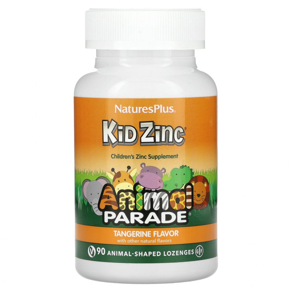 ���� ������ (Iherb) NaturesPlus, Source of Life, Animal Parade, Kid Zinc, �������� � ������ ��� �����, ����������� ���� ���������, 90 �������� � ����� ��������, ������ �� 2870 ���