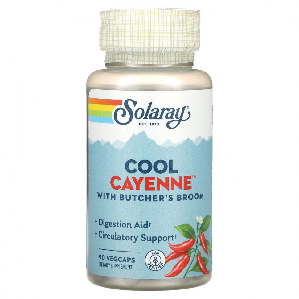���� ������ (Iherb) Solaray, Cool Cayenne With Butcher's Broom, 90 �������������� ������, ������ �� 1280 ���