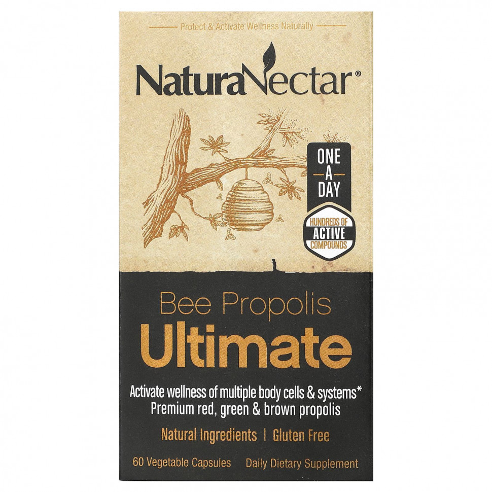 ���� ������ (Iherb) NaturaNectar, Bee Propolis Ultimate, 60 �������������� ������, ������ �� 11650 ���