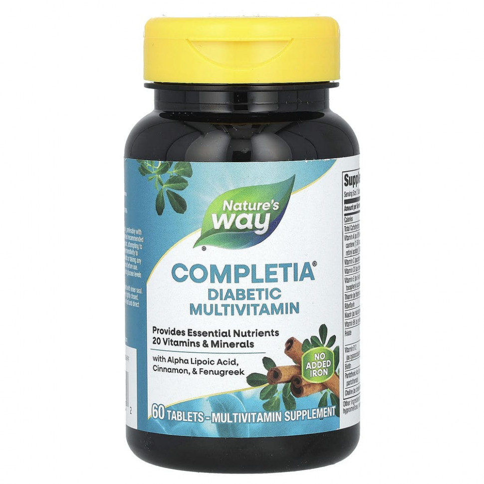 ���� ������ (Iherb) Nature's Way, Completia, ���������������� �������� ��� ����������, �� �������� ������, 60 ��������, ������ �� 4010 ���
