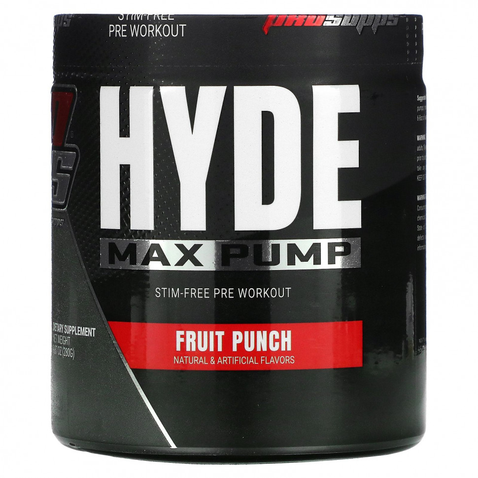 ���� ������ (Iherb) ProSupps, Hyde Max Pump, ����������������� �������� ��� ������������, ��������� ����, 280 � (9,87 �����), ������ �� 5590 ���