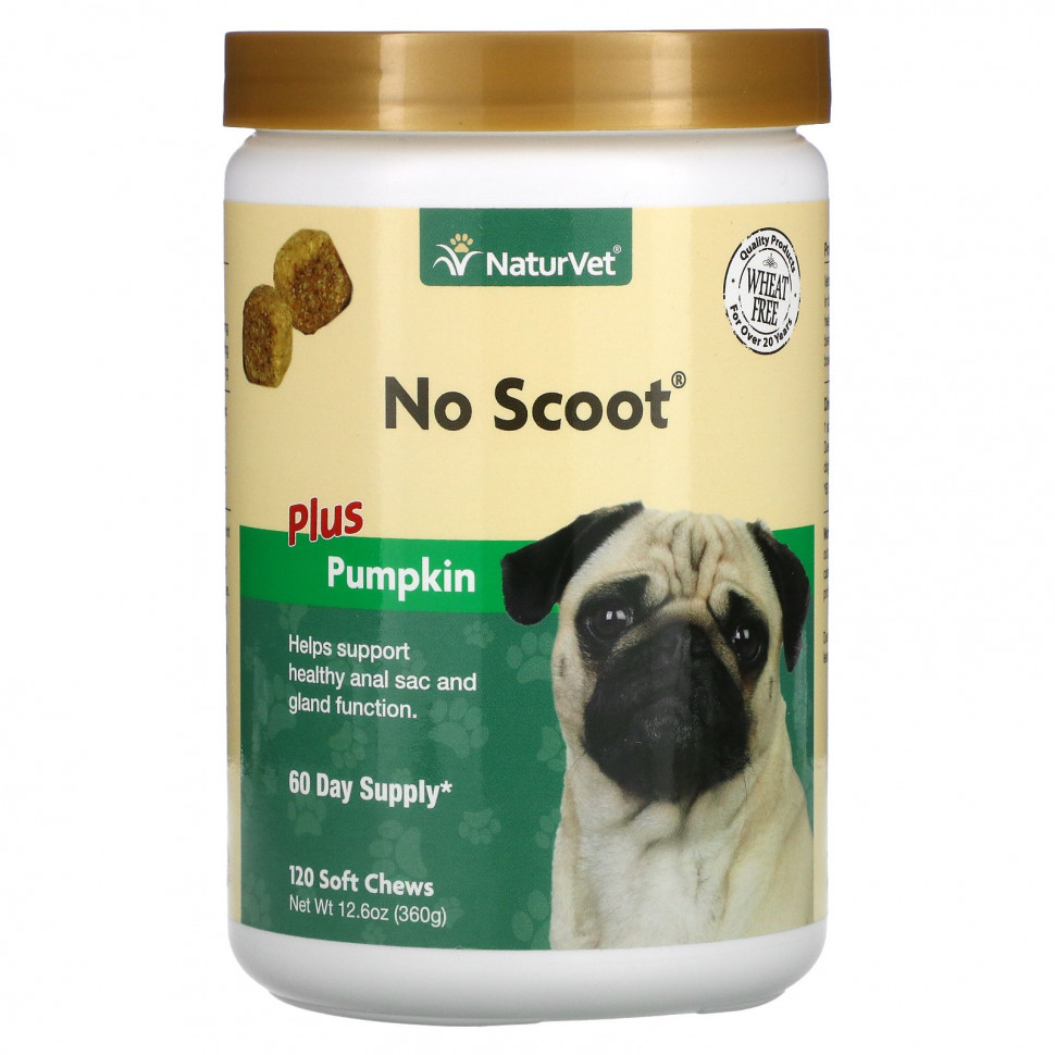 ���� ������ (Iherb) NaturVet, No Scoot Plus Pumpkin, ��� �����, 120 ����������� ��������, 360 � (12,6 �����), ������ �� 3400 ���