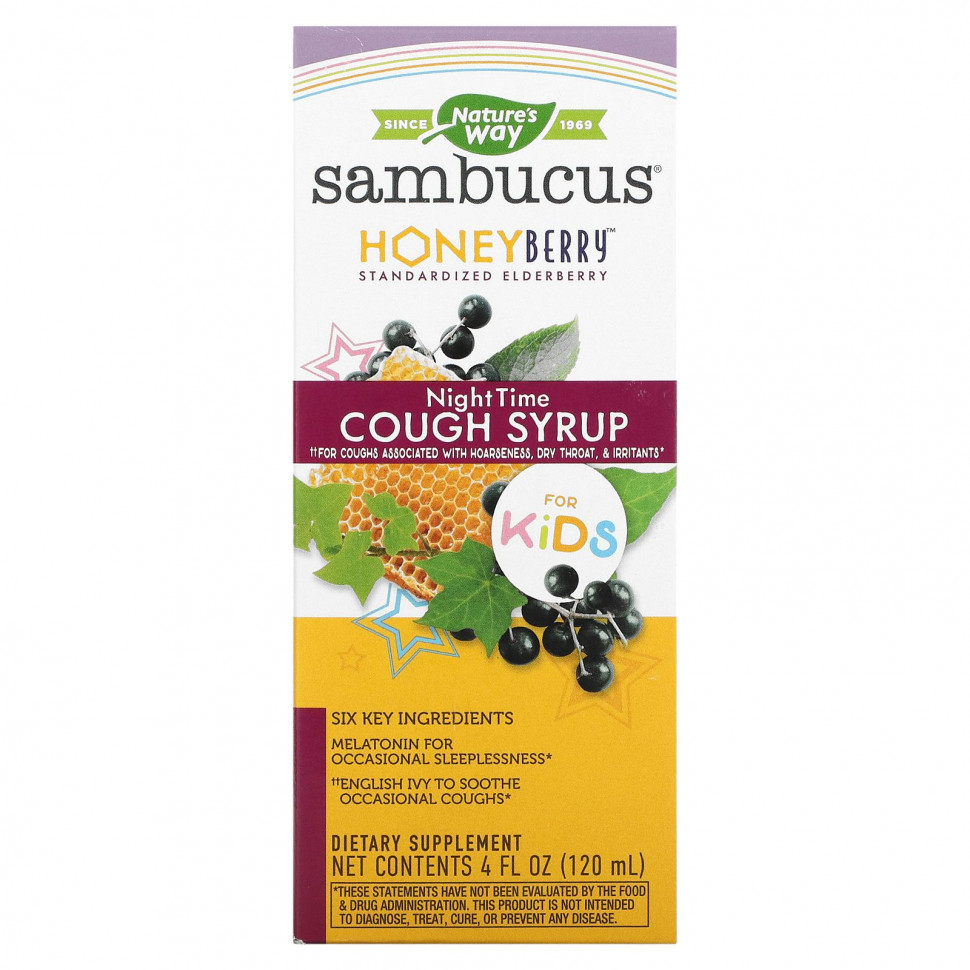 ���� ������ (Iherb) Nature's Way, Sambucus, ������ ����� �� ����� � �������, 120 �� (4 ����. �����), ������ �� 3740 ���