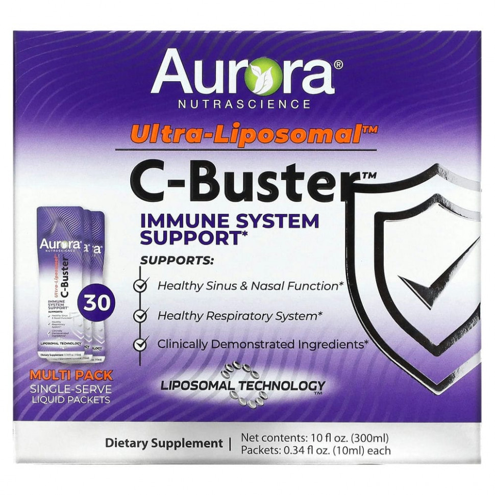 ���� ������ (Iherb) Aurora Nutrascience, Ultra-Liposomal, C-Buster, 30 Packets, 0.34 fl oz (10 ml) Each, ������ �� 9800 ���