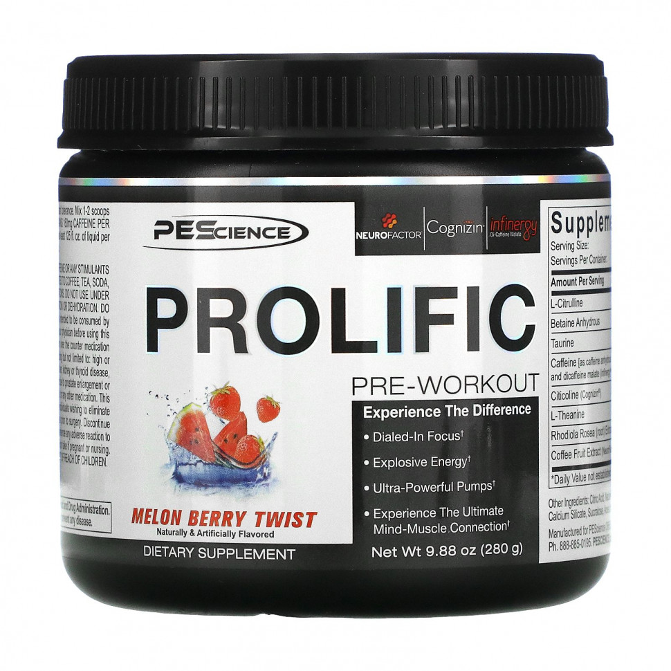 ���� ������ (Iherb) PEScience, Prolific, ����� �����������, �� ������ ���� � ����, 280 � (9,88 �����), ������ �� 6380 ���