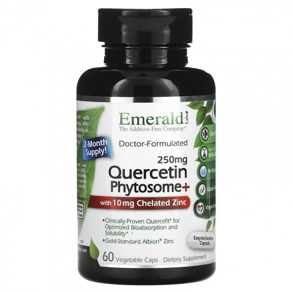 ���� ������ (Iherb) Emerald Laboratories, Quercetin Phytosome+, 250 mg, 60 Vegetable Caps, ������ �� 5800 ���