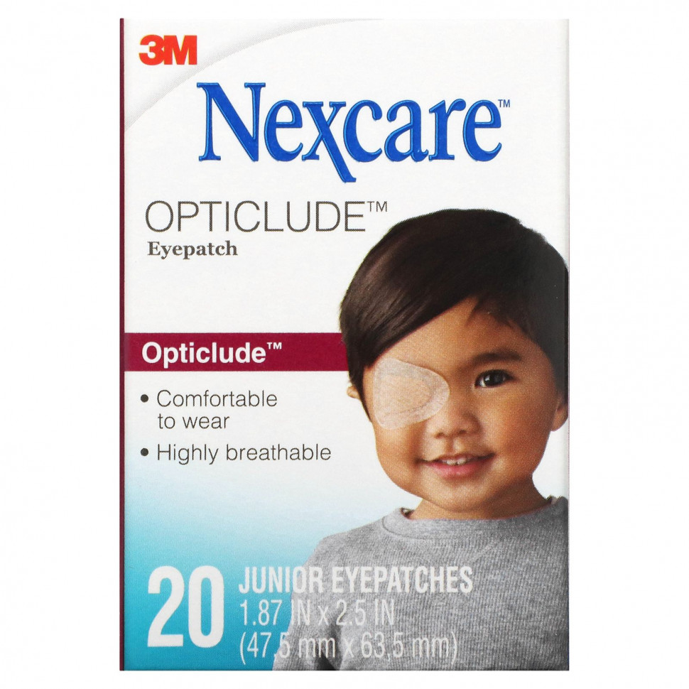 ���� ������ (Iherb) Nexcare, Opticlude Junior, ����� ��� ����, 20 ����, ������ �� 2030 ���