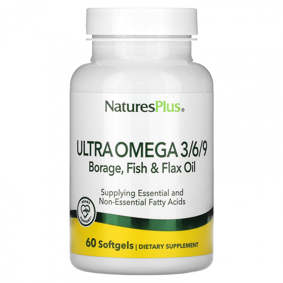 ���� ������ (Iherb) NaturesPlus, Ultra Omega 3/6/9, ����� ���������, ������ � ������� �����, 60 ������ ��������, ������ �� 2960 ���