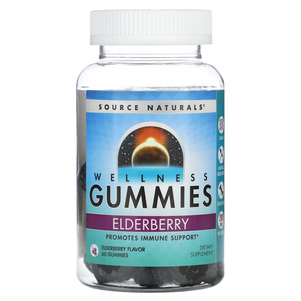 ���� ������ (Iherb) Source Naturals, Wellness Gummies, ������, 60 ����������� ��������, ������ �� 3050 ���