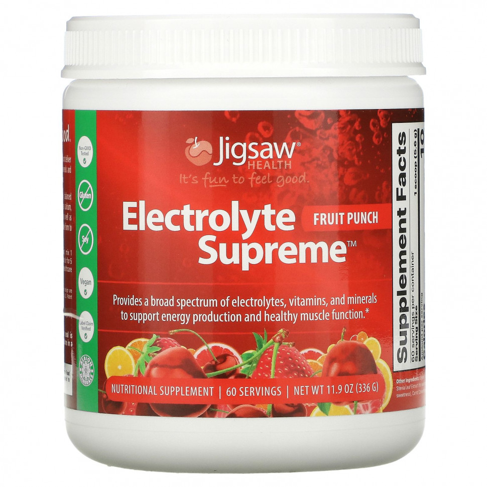 ���� ������ (Iherb) Jigsaw Health, Electrolyte Supreme, ��������� ����, 336 � (11,9 �����), ������ �� 7680 ���