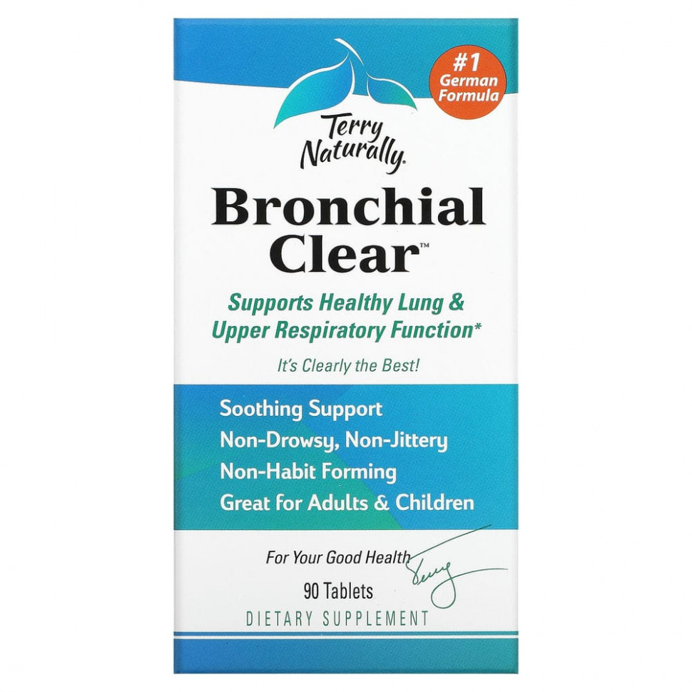 ���� ������ (Iherb) Terry Naturally, Bronchial Clear, 90 ��������, ������ �� 3070 ���
