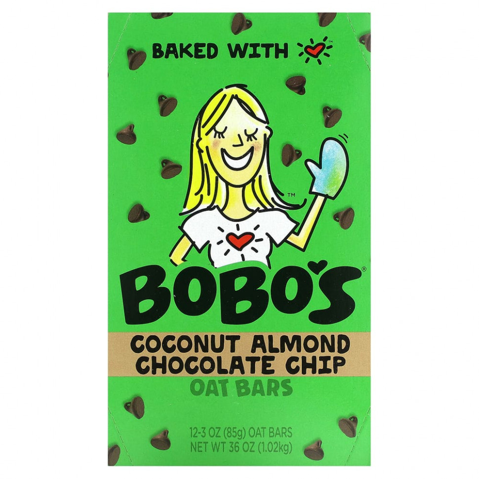 ���� ������ (Iherb) Bobo's Oat Bars, ����� � ������� � ���������� �������, 12 ����������, �� 85 � (3 �����), ������ �� 6670 ���