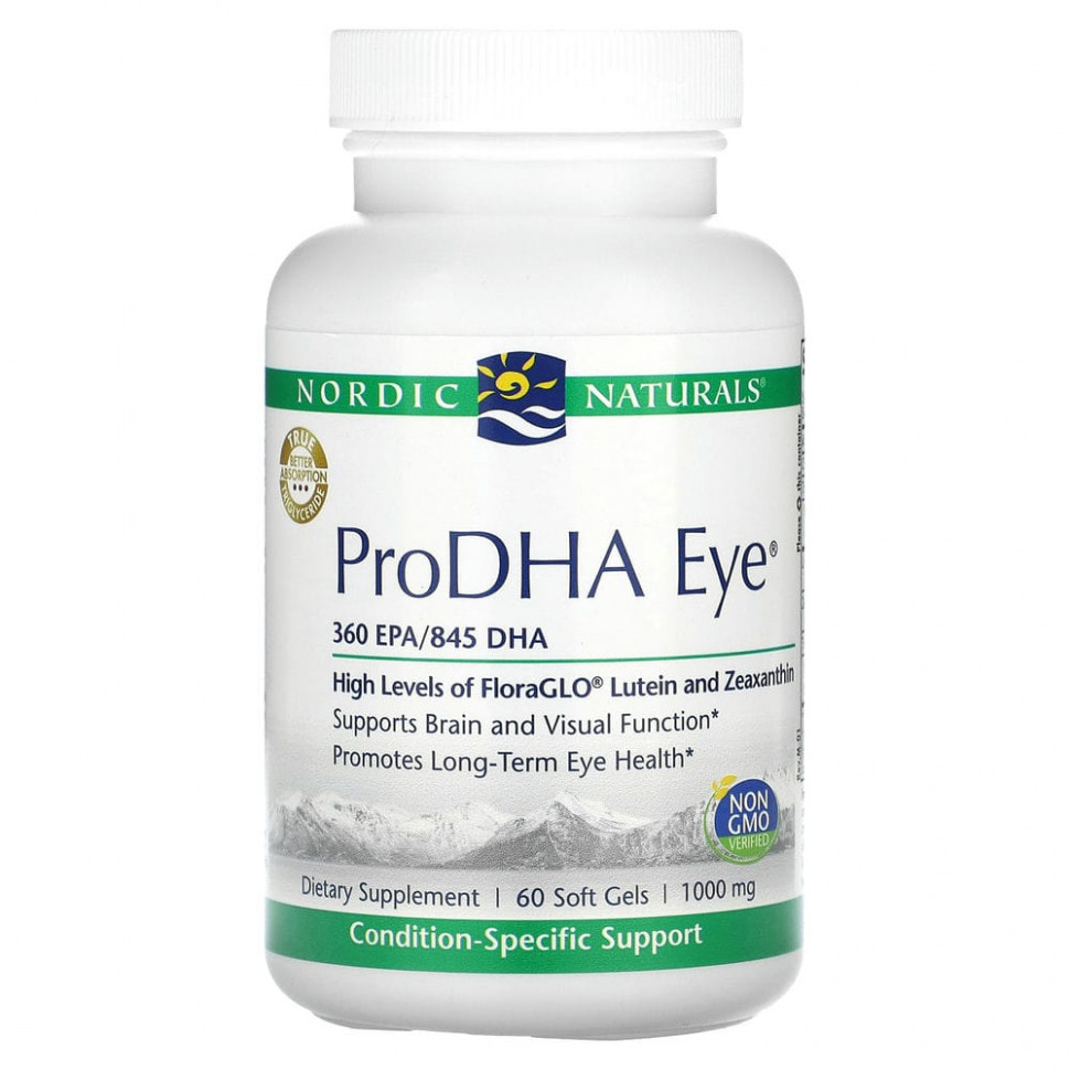 ���� ������ (Iherb) Nordic Naturals, ProDHA Eye, 1,000 mg, 60 Soft Gels, ������ �� 7740 ���