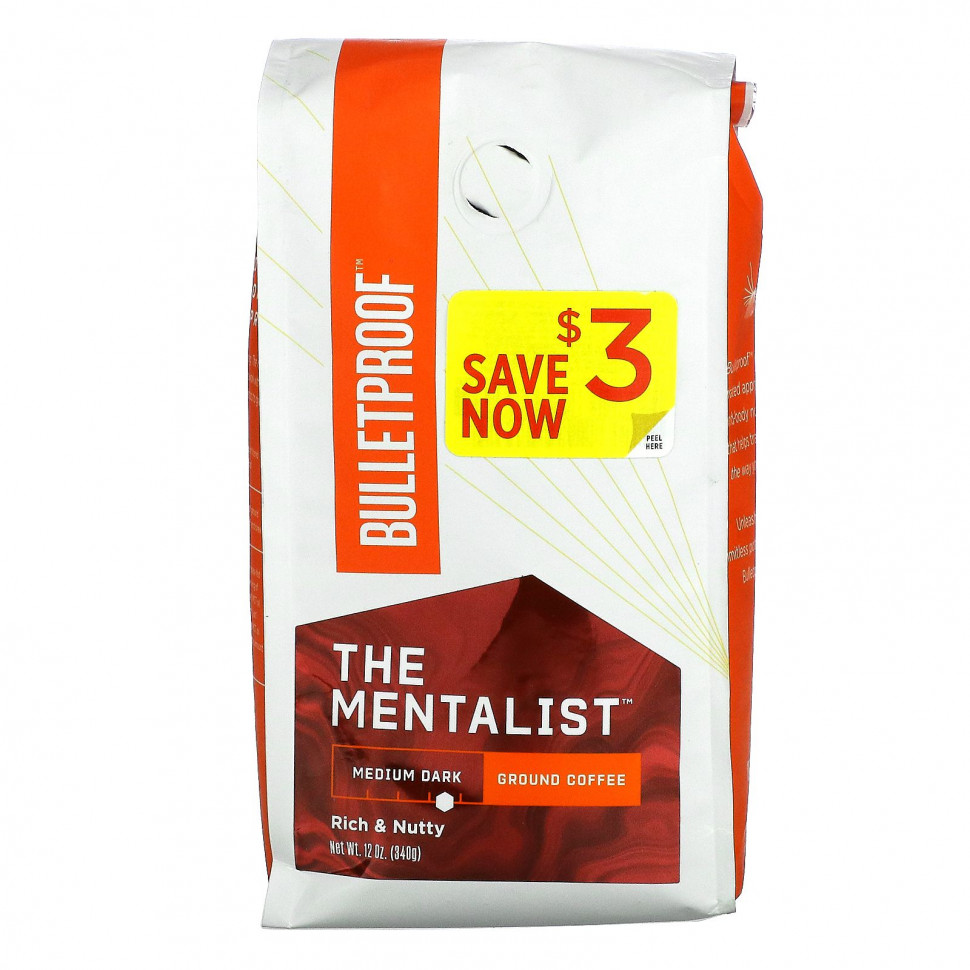 ���� ������ (Iherb) BulletProof, The Mentalist, ����, �������, ������-������ �������, 340 � (12 �����), ������ �� 3790 ���