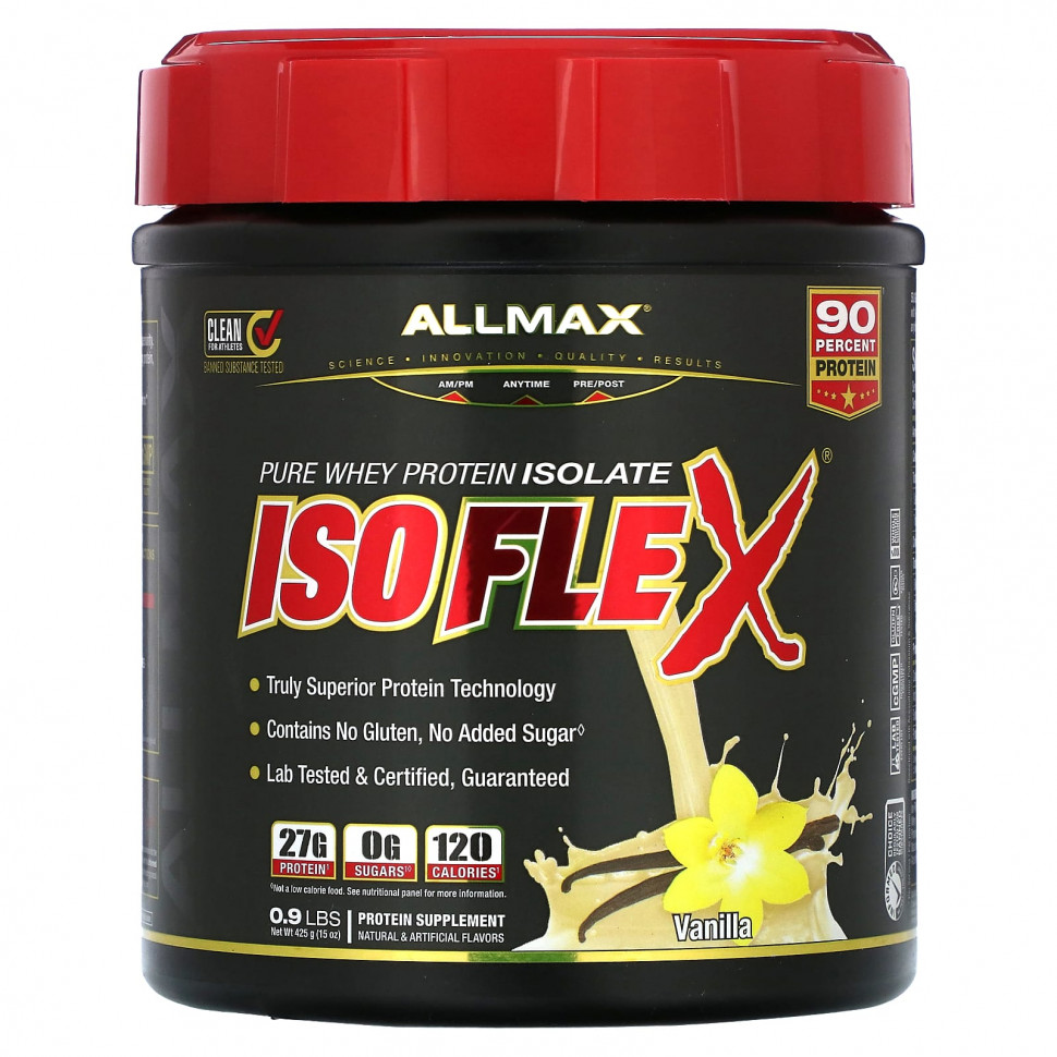���� ������ (Iherb) ALLMAX, Isoflex, ������ ������ ������������� ��������, ������, 425 � (0,9 �����), ������ �� 4810 ���