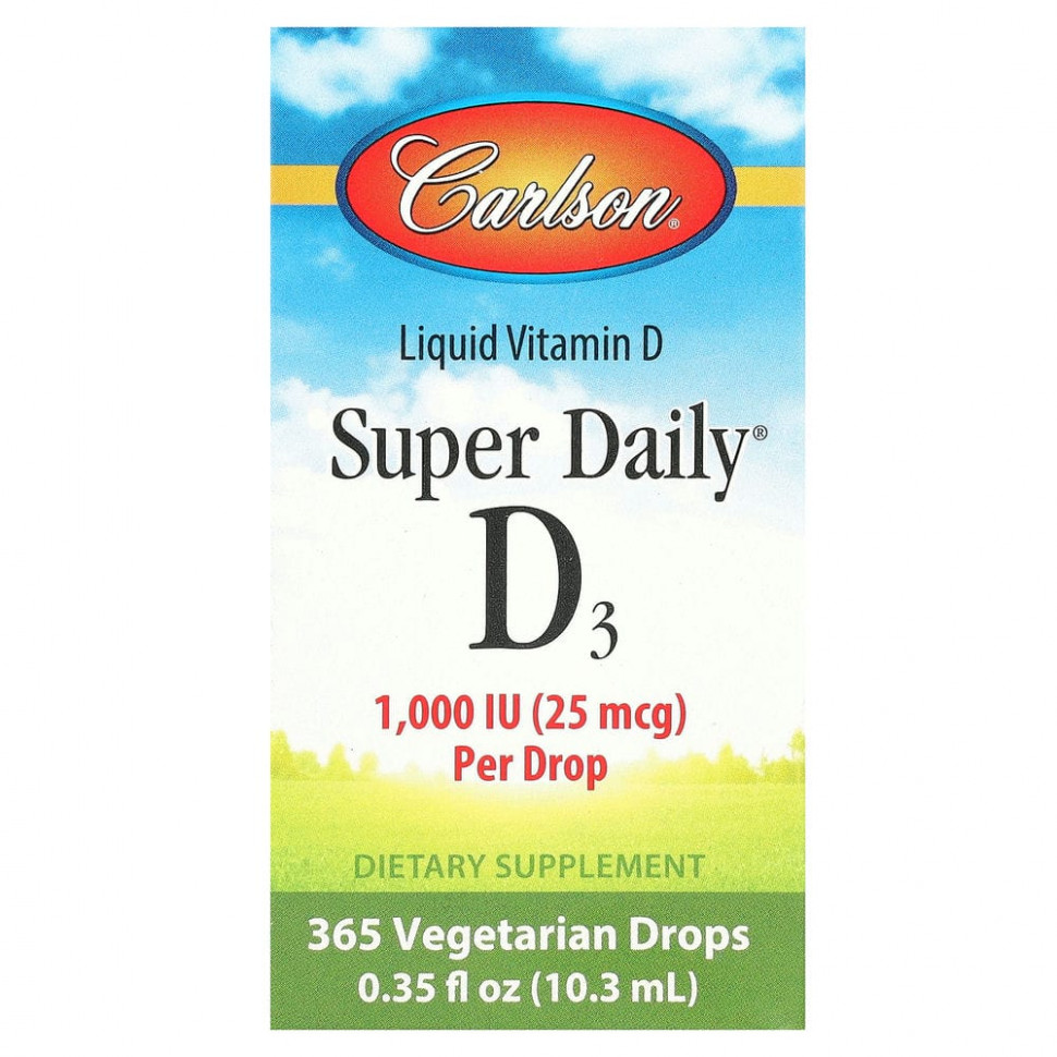 ���� ������ (Iherb) Carlson Labs, Super Daily D3, 1000 ��, 10,3 �� (0,35 ����. �����), ������ �� 2400 ���