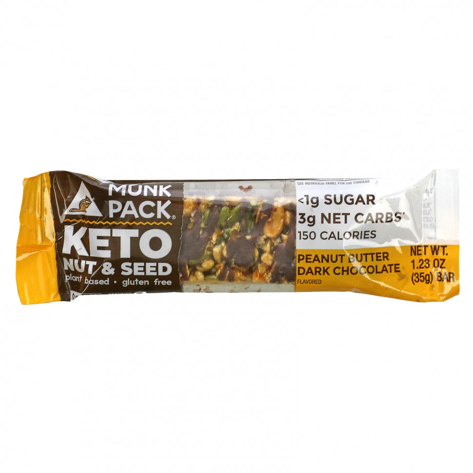 ���� ������ (Iherb) Munk Pack, Nut & Seed Bar, ������ ������� � ���������� ������, 35 � (1,23 �����), ������ �� 540 ���