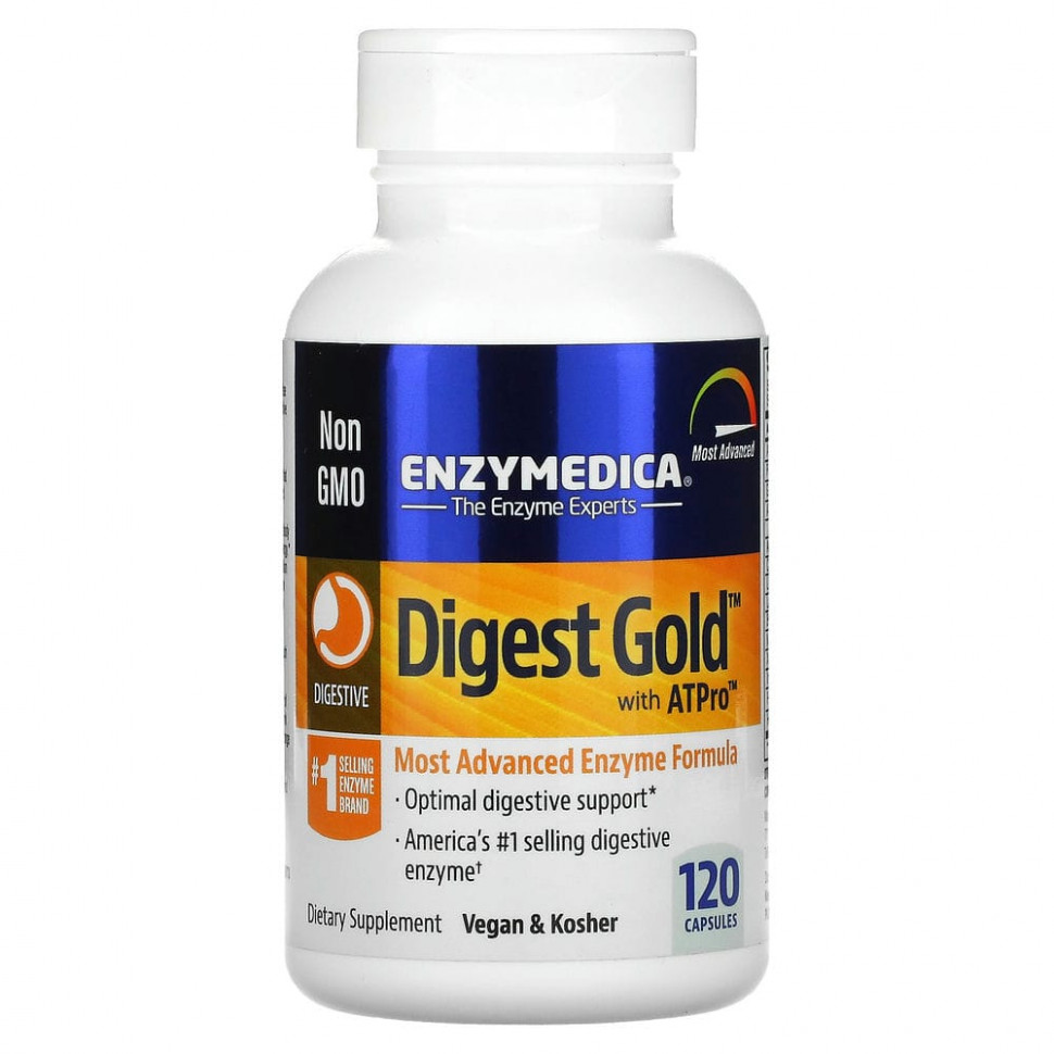 ���� ������ (Iherb) Enzymedica, Digest Gold � ATPro, ������� � ���������������� ����������, 120 ������, ������ �� 8990 ���