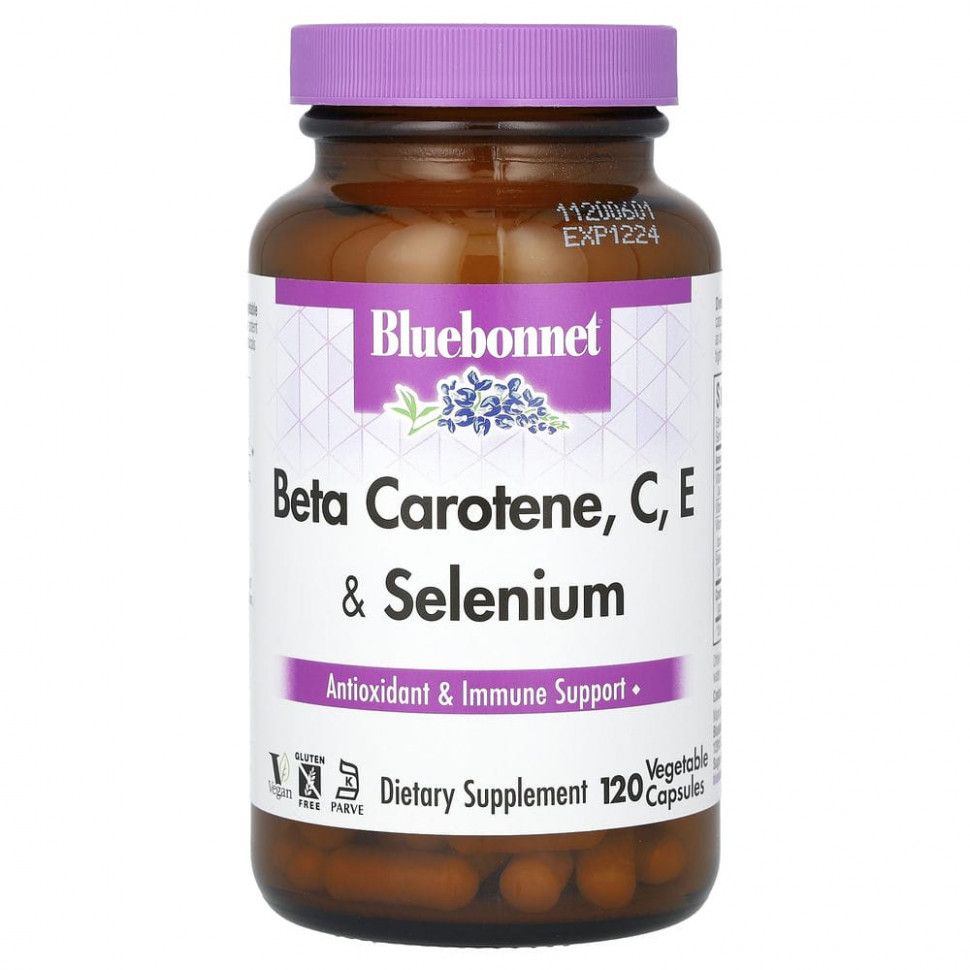���� ������ (Iherb) Bluebonnet Nutrition, ����-�������, �������� C, E � �����, 120 ������������ ������, ������ �� 8050 ���