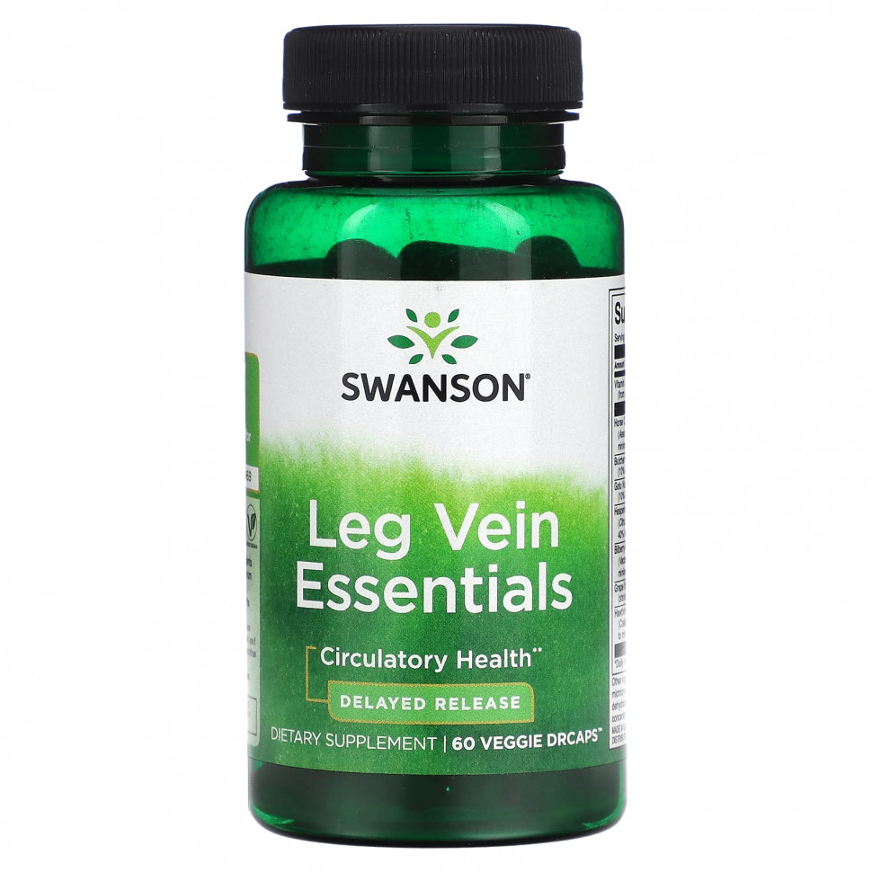 ���� ������ (Iherb) Swanson, Leg Vein Essentials, 60 �������������� ������, ������ �� 2270 ���