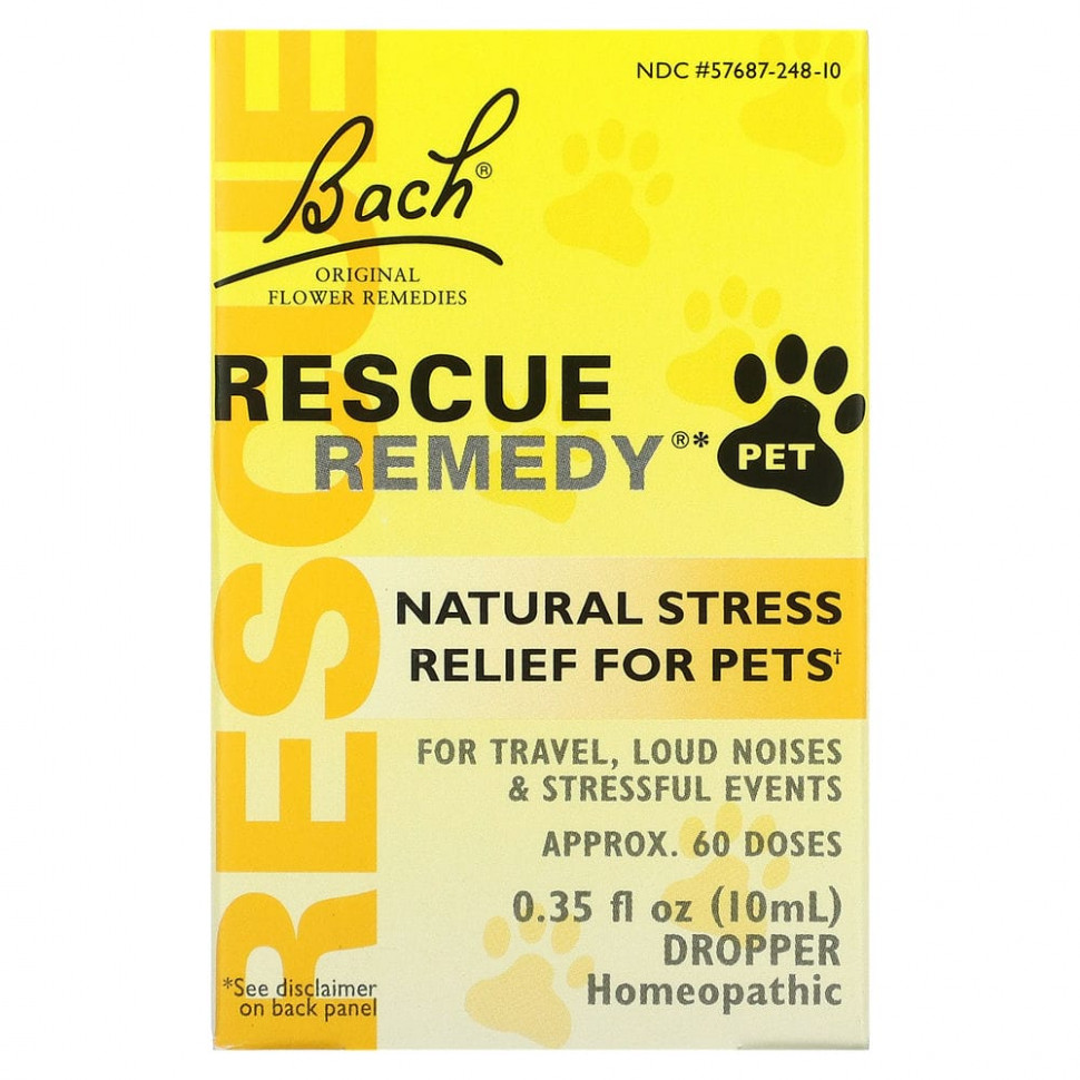���� ������ (Iherb) Bach, Original Flower Remedies, Rescue Remedy Pet, ����������� �������� ��� ������ �������, �������, 10 �� (0,35 ����. �����), ������ �� 2990 ���