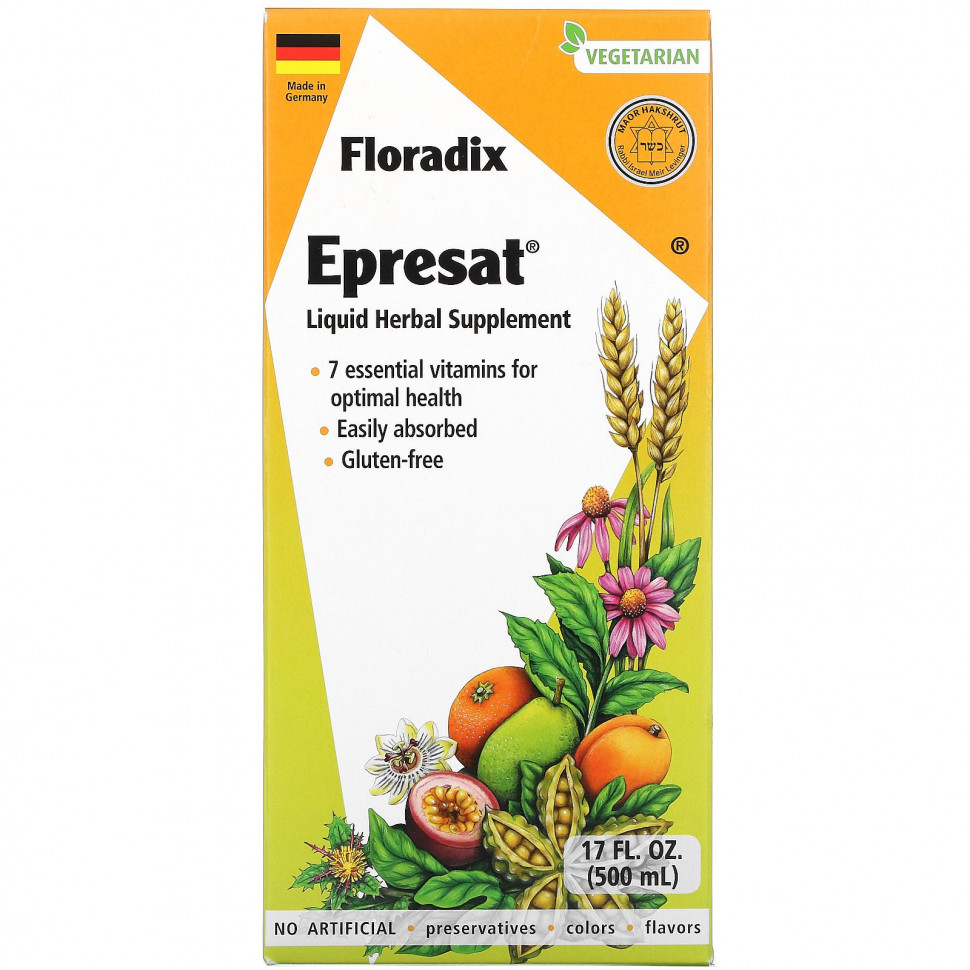 ���� ������ (Iherb) Gaia Herbs, Floradix, Epresat, ������ ������������ �������, 500 �� (17 ����. �����), ������ �� 9670 ���