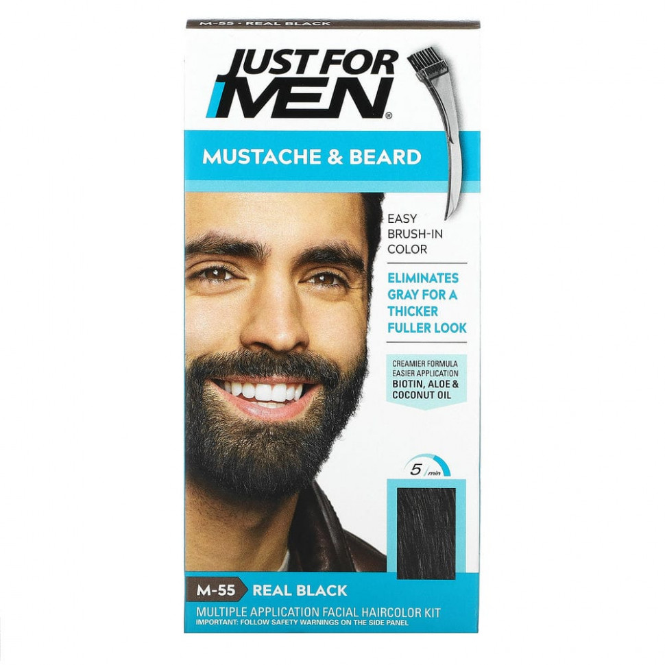 ���� ������ (Iherb) Just for Men, ���� ��� ����������� ���� � ������ Mustache & Beard, �������� � ���������, ������� ������ M-55, 2 ��. �� 14 �, ������ �� 3470 ���