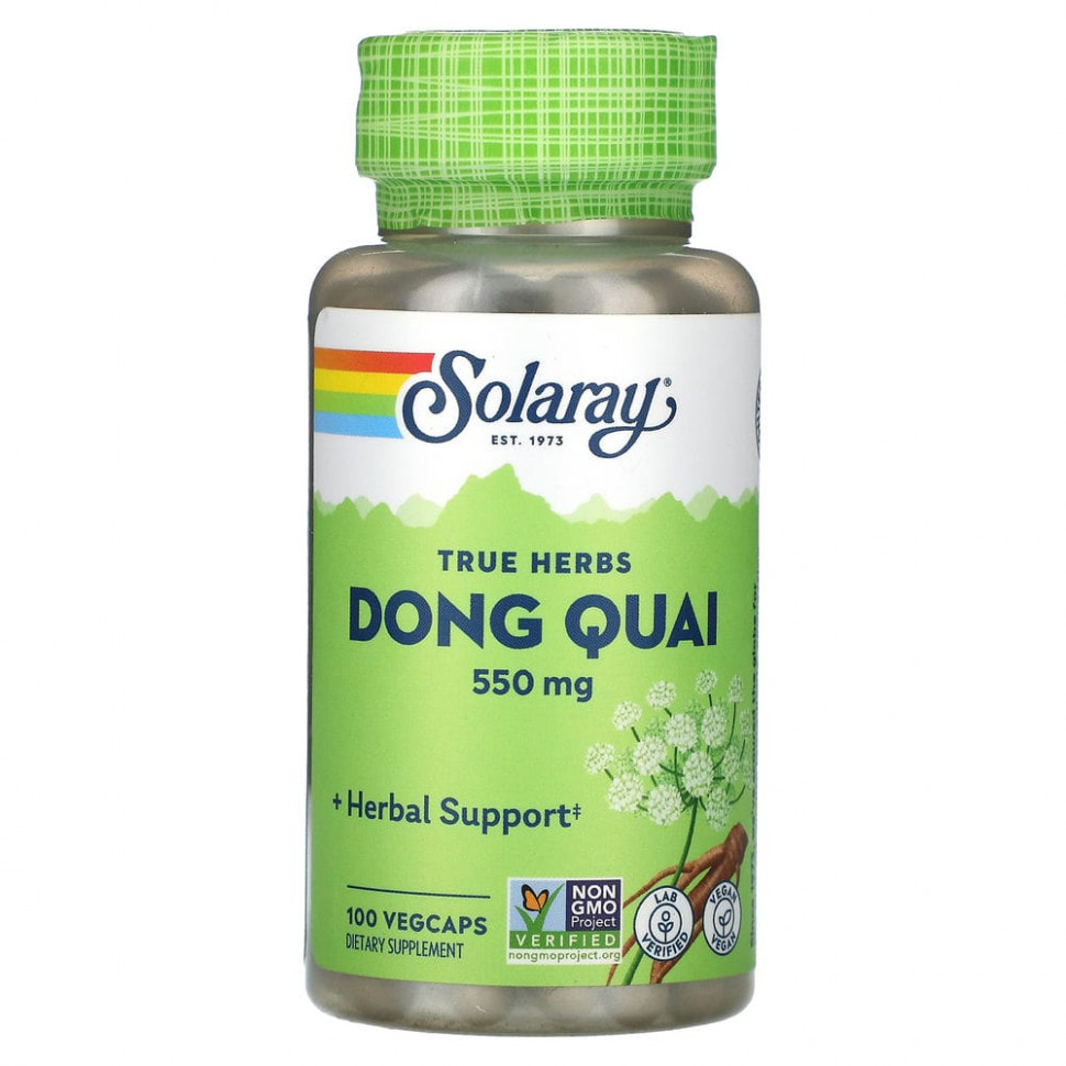 ���� ������ (Iherb) Solaray, True Herbs, Dong Quai, 550 ��, 100 ������������ ������, ������ �� 1910 ���