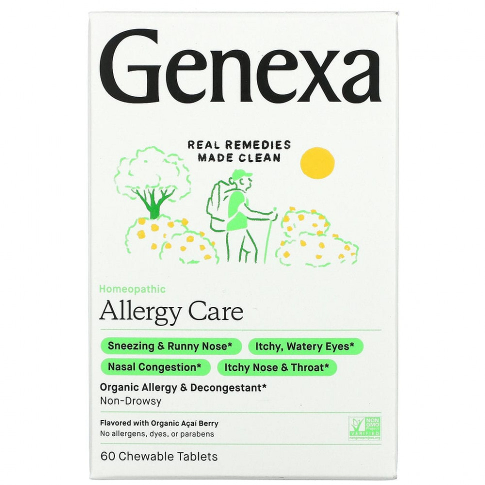 ���� ������ (Iherb) Genexa, Allergy Care, ������������ �������� �� �������� � ������, ������������ ����� ����, 60 ����������� ��������, ������ �� 2620 ���