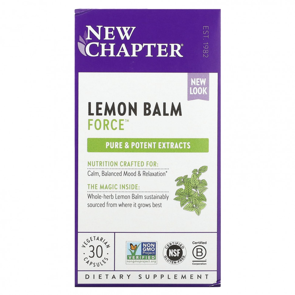   (Iherb) New Chapter, Lemon Balm Force, 30  ,   4850 