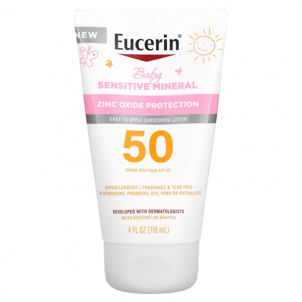 ���� ������ (Iherb) Eucerin, ��� �����, ����������� �������������� ������ ��� �������������� ����, SPF 50, ��� �������, 118 �� (4 ����. �����), ������ �� 3270 ���