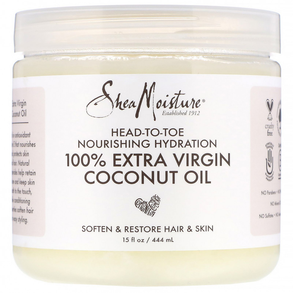 ���� ������ (Iherb) SheaMoisture, ����������� ���������� � ������ �� ���, 100% ��������� ����� ������� ������, 15 ������ ����� (444 ��), ������ �� 3670 ���