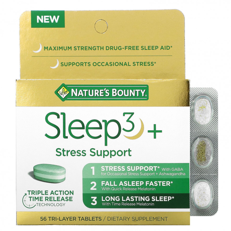 ���� ������ (Iherb) Nature's Bounty, Sleep3 +, �������� ��� ������ �������, 56 ����������� ��������, ������ �� 4750 ���